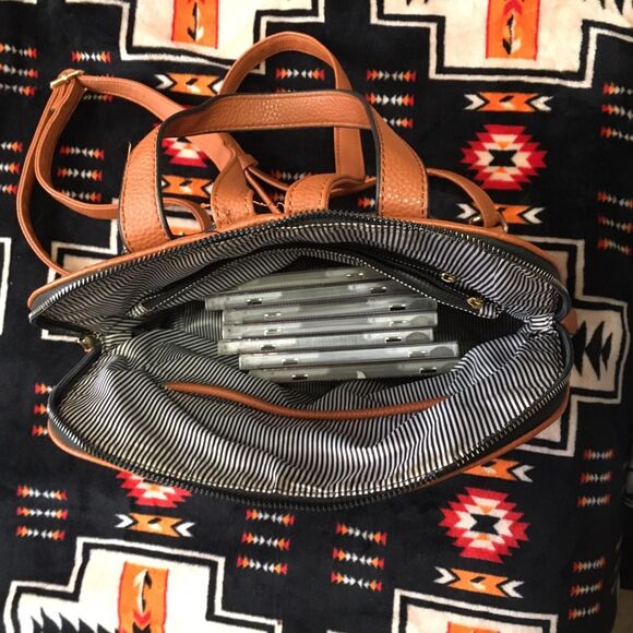 Brown backpack handbag - Picture 3 of 4